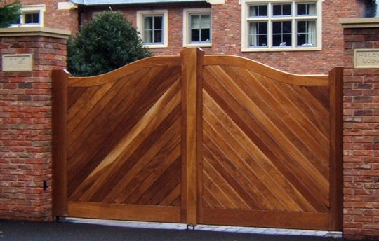 wooden security gate